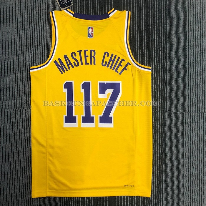 Maillot Los Angeles Lakers x X-box Master Chief NO 117 Jaune